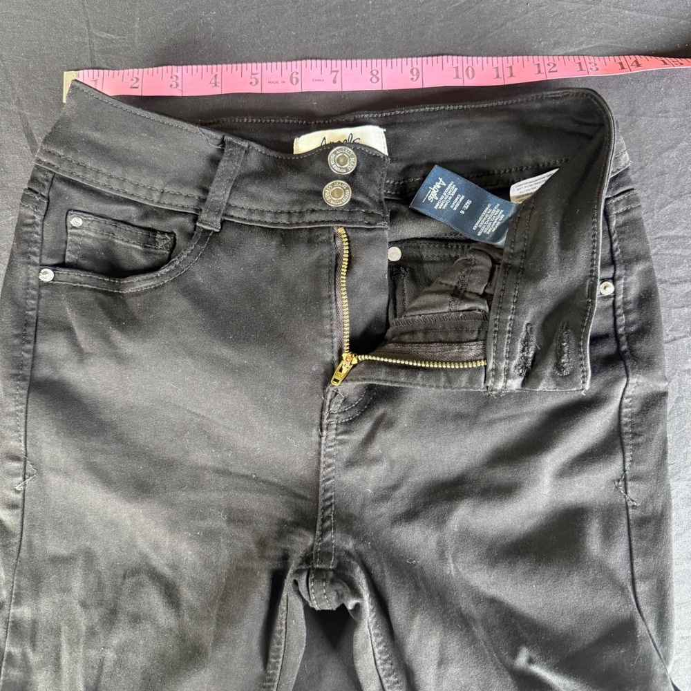 Angels Forever‎ Young Black Skinny Pants High Rise Double Button Size 6 - Picture 13 of 13